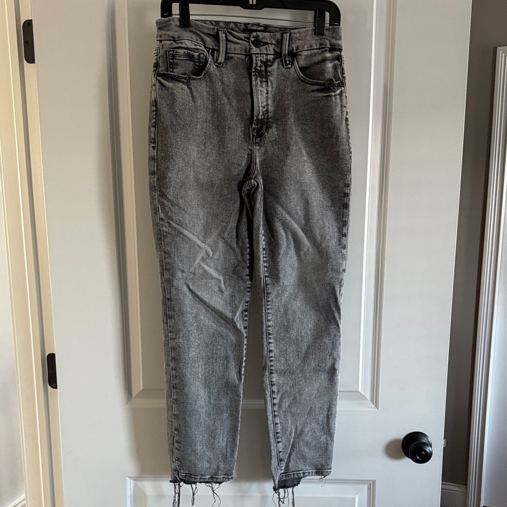 Good American High Rise Gray Jeans